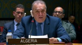 Conseil de sécurité de Nations Unies : Intervention du Représentant permanent de l’Algérie après le vote sur le projet de résolution présenté par l’Algérie demandant un cessez-le-feu immédiat à Gaza, Palestine