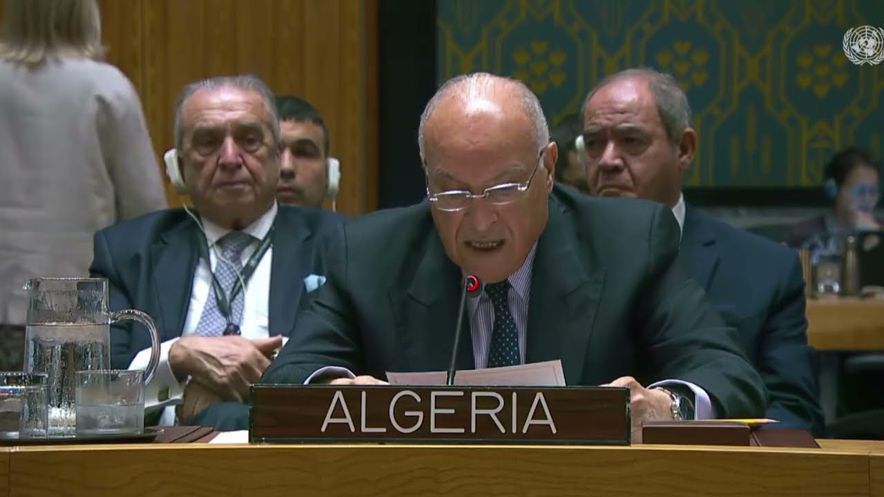 Discours du ministre des Affaires étrangères M. Ahmed Attaf devant le Conseil de sécurité sur la question palestinienne et la situation au Moyen-Orient